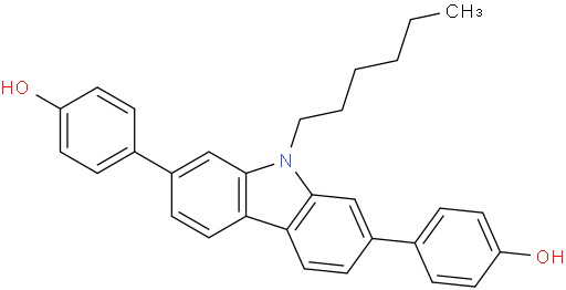 4,4'-(9-己基-9H-咔唑-2,7-二基)二苯酚