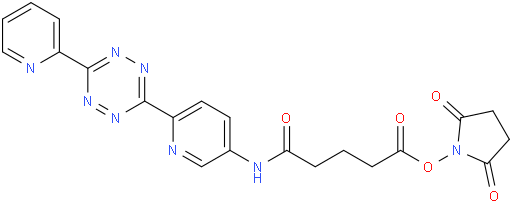 2,5-dioxopyrrolidin-1-yl 5-oxo-5-((6-(6-(pyridin-2-yl)-1,2,4,5-tetrazin-3-yl)pyridin-3-yl)amino)pentanoate