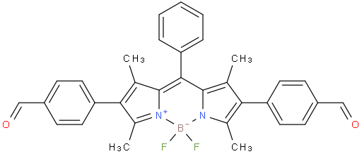 4,4'-(5,5-difluoro-1,3,7,9-tetramethyl-10-phenyl-5H-4l4,5l4-dipyrrolo[1,2-c:2',1'-f][1,3,2]diazaborinine-2,8-diyl)dibenzaldehyde