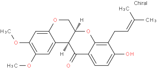 (6aS,12aS)-9-hydroxy-2,3-dimethoxy-8-(3-methylbut-2-en-1-yl)-6a,12a-dihydrochromeno[3,4-b]chromen-12(6H)-one
