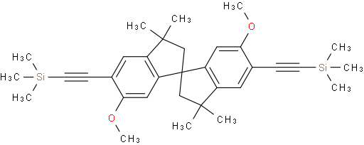 ((6,6'-dimethoxy-3,3,3',3'-tetramethyl-2,2',3,3'-tetrahydro-1,1'-spirobi[indene]-5,5'-diyl)bis(ethyne-2,1-diyl))bis(trimethylsilane)