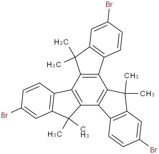 2,7,12-tribromo-5,5,10,10,15,15-hexamethyl-10,15-dihydro-5H-diindeno[1,2-a:1',2'-c]fluorene
