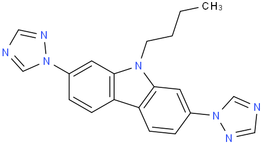 9H咔唑,9-丁基-2,7-二(1H-1,2,4-三唑-1-基)