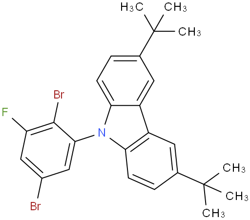 3,6-di-tert-butyl-9-(2,5-dibromo-3-fluorophenyl)-9H-carbazole