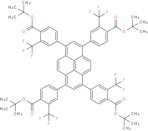tetra-tert-butyl 4,4',4'',4'''-(pyrene-1,3,6,8-tetrayl)tetrakis(2-(trifluoromethyl)benzoate)