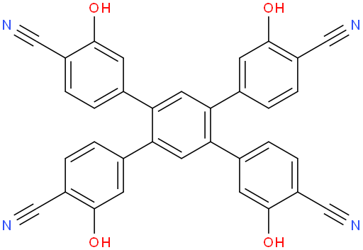 4',5'-bis(4-cyano-3-hydroxyphenyl)-3,3''-dihydroxy-[1,1':2',1''-terphenyl]-4,4''-dicarbonitrile