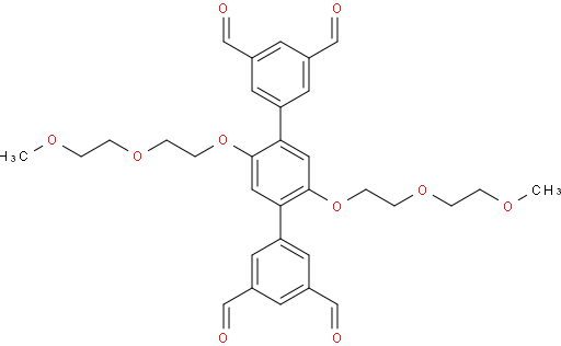 2',5'-bis(2-(2-methoxyethoxy)ethoxy)-[1,1':4',1''-terphenyl]-3,3'',5,5''-tetracarbaldehyde