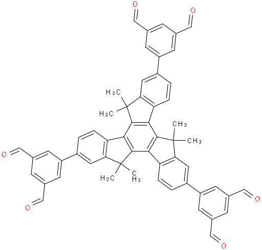 5,5',5''-(5,5,10,10,15,15-hexamethyl-10,15-dihydro-5H-diindeno[1,2-a:1',2'-c]fluorene-2,7,12-triyl)triisophthalaldehyde