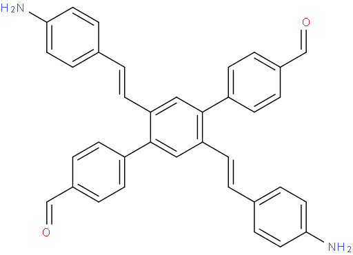 2',5'-bis((E)-4-aminostyryl)-[1,1':4',1''-terphenyl]-4,4''-dicarbaldehyde