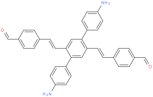 4,4'-((1E,1'E)-(4,4''-diamino-[1,1':4',1''-terphenyl]-2',5'-diyl)bis(ethene-2,1-diyl))dibenzaldehyde