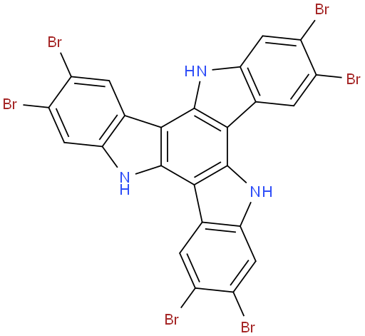 2,3,7,8,12,13-hexabromo-10,15-dihydro-5H-diindolo[3,2-a:3',2'-c]carbazole
