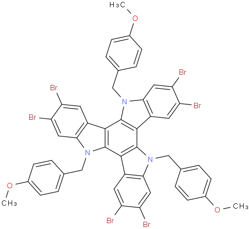 2,3,7,8,12,13-hexabromo-5,10,15-tris(4-methoxybenzyl)-10,15-dihydro-5H-diindolo[3,2-a:3',2'-c]carbazole