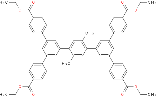 diethyl 5',5'''-bis(4-(ethoxycarbonyl)phenyl)-2'',5''-dimethyl-[1,1':3',1'':4'',1''':3''',1''''-quinquephenyl]-4,4''''-dicarboxylate