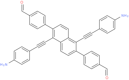 4,4'-(1,5-bis((4-aminophenyl)ethynyl)naphthalene-2,6-diyl)dibenzaldehyde