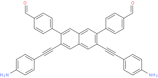 4,4'-(3,6-bis((4-aminophenyl)ethynyl)naphthalene-2,7-diyl)dibenzaldehyde
