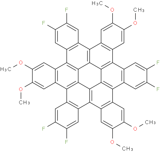 2,3,10,11,18,19-hexafluoro-6,7,14,15,22,23-hexamethoxytrinaphtho[1,2,3,4-fgh:1',2',3',4'-pqr:1'',2'',3'',4''-za1b1]trinaphthylene