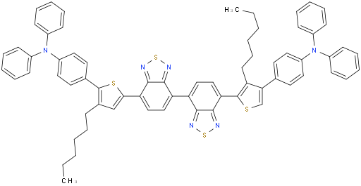 4-(5-(7'-(4-(4-(diphenylamino)phenyl)-3-hexylthiophen-2-yl)-[4,4'-bibenzo[c][1,2,5]thiadiazol]-7-yl)-3-hexylthiophen-2-yl)-N,N-diphenylaniline