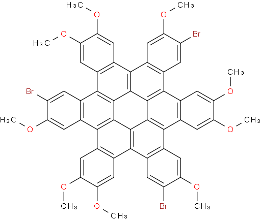 2,10,18-tribromo-3,6,7,11,14,15,19,22,23-nonamethoxytrinaphtho[1,2,3,4-fgh:1',2',3',4'-pqr:1'',2'',3'',4''-za1b1]trinaphthylene