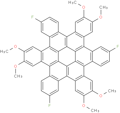 6,14,22-trifluoro-2,3,10,11,18,19-hexamethoxytrinaphtho[1,2,3,4-fgh:1',2',3',4'-pqr:1'',2'',3'',4''-za1b1]trinaphthylene
