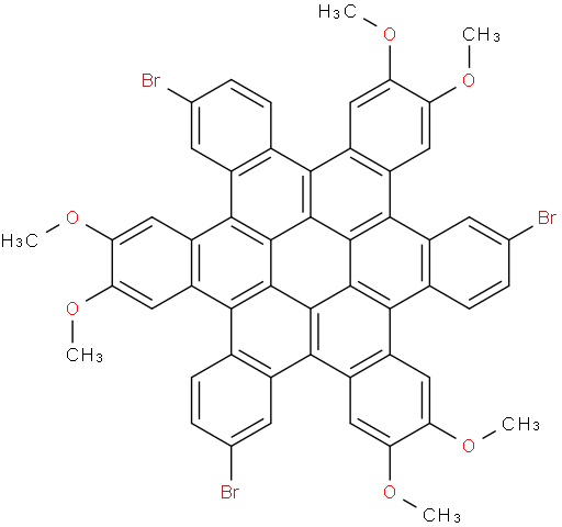 6,14,22-tribromo-2,3,10,11,18,19-hexamethoxytrinaphtho[1,2,3,4-fgh:1',2',3',4'-pqr:1'',2'',3'',4''-za1b1]trinaphthylene