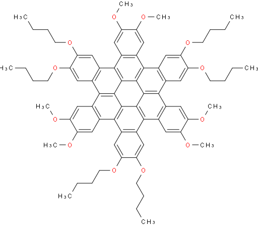 2,3,10,11,18,19-hexabutoxy-6,7,14,15,22,23-hexamethoxytrinaphtho[1,2,3,4-fgh:1',2',3',4'-pqr:1'',2'',3'',4''-za1b1]trinaphthylene