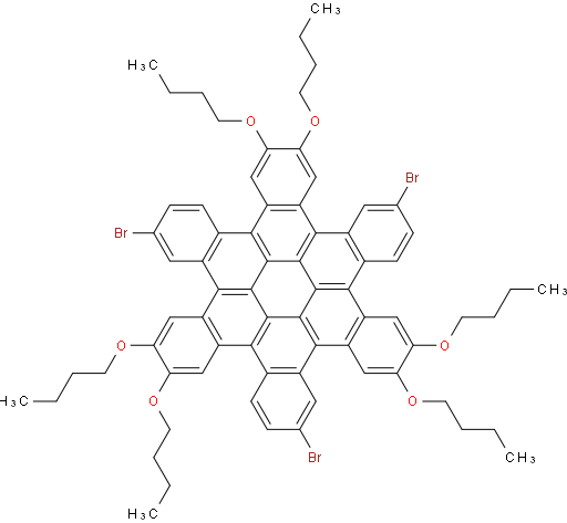 6,14,22-tribromo-2,3,10,11,18,19-hexabutoxytrinaphtho[1,2,3,4-fgh:1',2',3',4'-pqr:1'',2'',3'',4''-za1b1]trinaphthylene