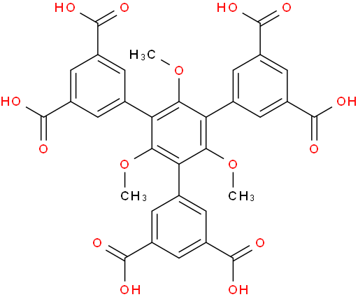 5'-(3,5-dicarboxyphenyl)-2',4',6'-trimethoxy-[1,1':3',1''-terphenyl]-3,3'',5,5''-tetracarboxylic acid