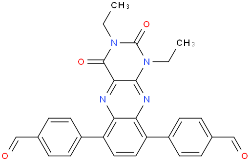 4,4'-(1,3-diethyl-2,4-dioxo-1,2,3,4-tetrahydrobenzo[g]pteridine-6,9-diyl)dibenzaldehyde