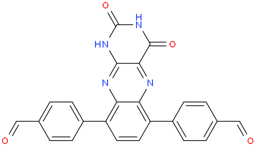 4,4'-(2,4-dioxo-1,2,3,4-tetrahydrobenzo[g]pteridine-6,9-diyl)dibenzaldehyde