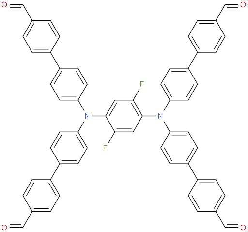 4',4''',4''''',4'''''''-((2,5-difluoro-1,4-phenylene)bis(azanetriyl))tetrakis([1,1'-biphenyl]-4-carbaldehyde)
