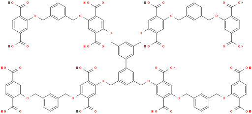 5,5',5'',5'''-(([1,1'-biphenyl]-3,3',5,5'-tetrayltetrakis(methylene))tetrakis(oxy))tetrakis(2-((3-((2,5-dicarboxyphenoxy)methyl)benzyl)oxy)terephthalic acid)
