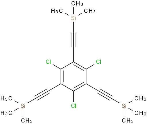 ((2,4,6-trichlorobenzene-1,3,5-triyl)tris(ethyne-2,1-diyl))tris(trimethylsilane)