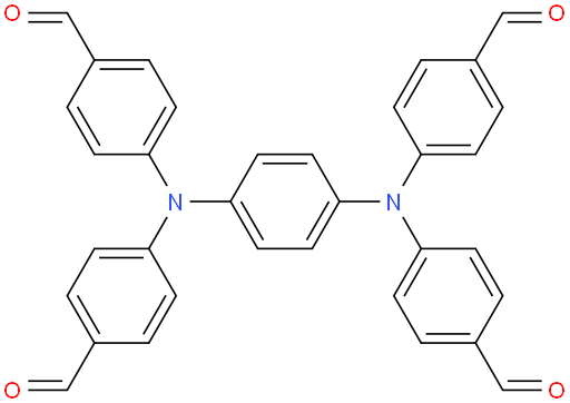 Benzaldehyde, 4,4',4'',4'''-(1,4-phenylenedinitrilo)tetrakis-