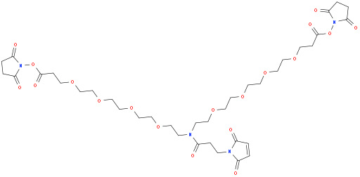 Bis(2,5-dioxopyrrolidin-1-yl) 16-(3-(2,5-dioxo-2,5-dihydro-1H-pyrrol-1-yl)propanoyl)-4,7,10,13,19,22,25,28-octaoxa-16-azahentriacontane-1,31-dioate