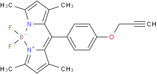 5,5-difluoro-1,3,7,9-tetramethyl-10-(4-(prop-2-yn-1-yloxy)phenyl)-5H-4l4,5l4-dipyrrolo[1,2-c:2',1'-f][1,3,2]diazaborinine