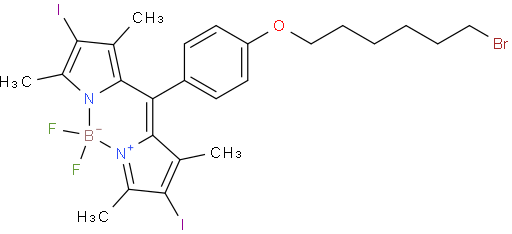 10-(4-((6-bromohexyl)oxy)phenyl)-5,5-difluoro-2,8-diiodo-1,3,7,9-tetramethyl-5H-4l4,5l4-dipyrrolo[1,2-c:2',1'-f][1,3,2]diazaborinine